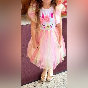 Lola + the boys SOME BUNNY LOVES YOU EASTER TUTU DRESS